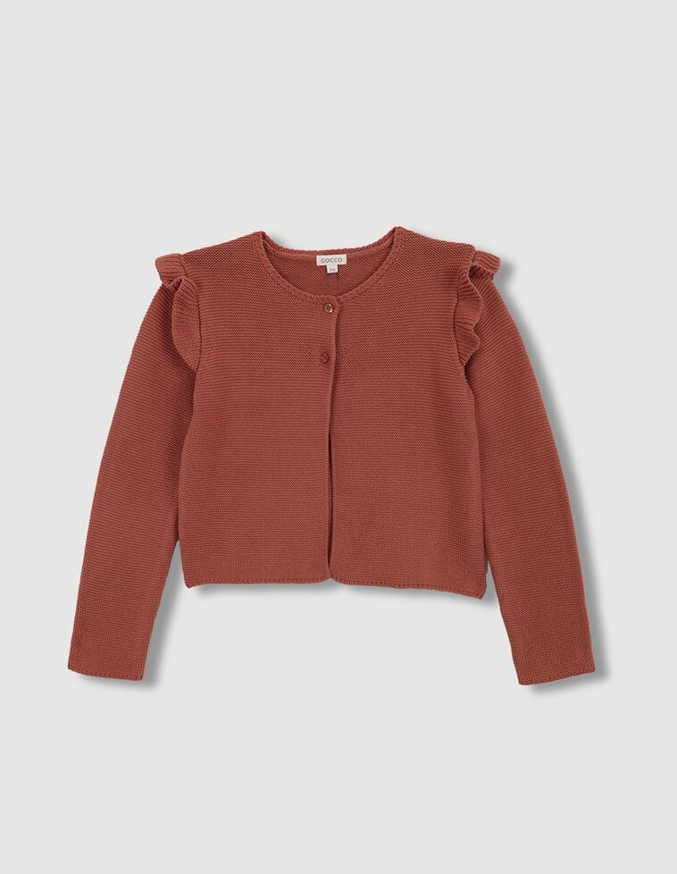 Veste en maille mousse orange