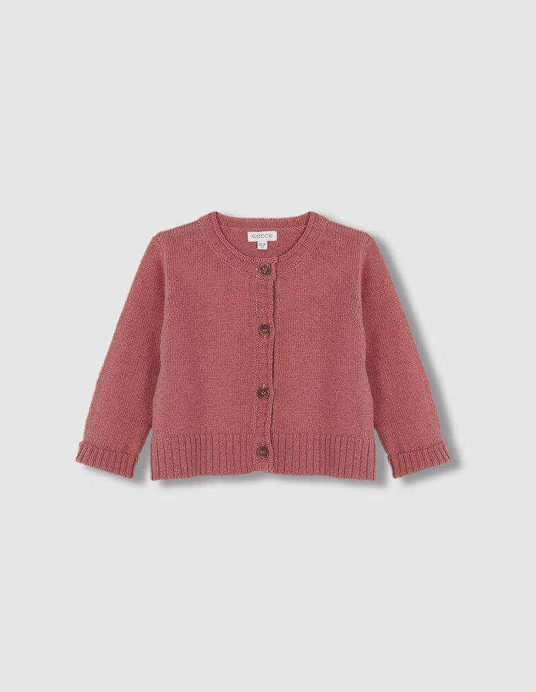 Giacca In Maglia Corallo Scuro