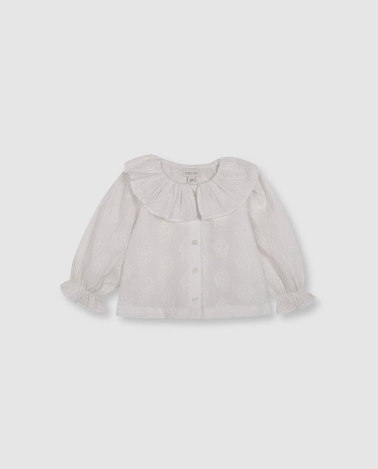 Blusa branca com bordados beb&eacute;
